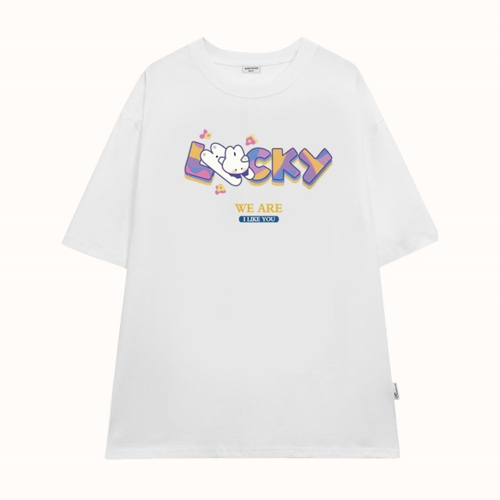 Áo cặp nam nữ, áo phông đôi mặc cặp với người yêu in chữ đáng yêu chất cotton thoáng mát