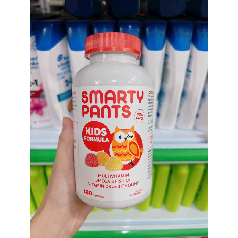 Kẹo dẻo bổ sung vitamin cho trẻ em Smarty Pants Multivitamin Omega-3 Fish Oil Vitamin D3 and Choline 180 viên của Mỹ.