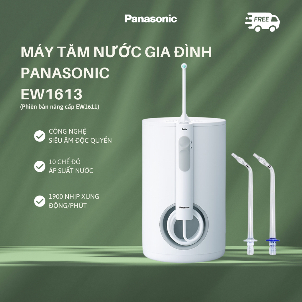 Combo Máy Tăm Nước Panasonic EW1613W451 và Đầu tăm Thay Thế Panasonic WEW0983X401