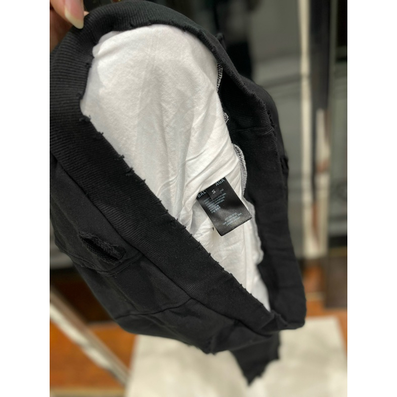 Áo Hoodie - Balen - BLCG wash rách black 2 lớp new2023