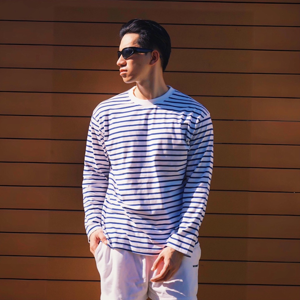 Get Ready long sleeves Purple print | MEMS Áo thun cotton nam nữ tay dài cổ tròn in thông điệp