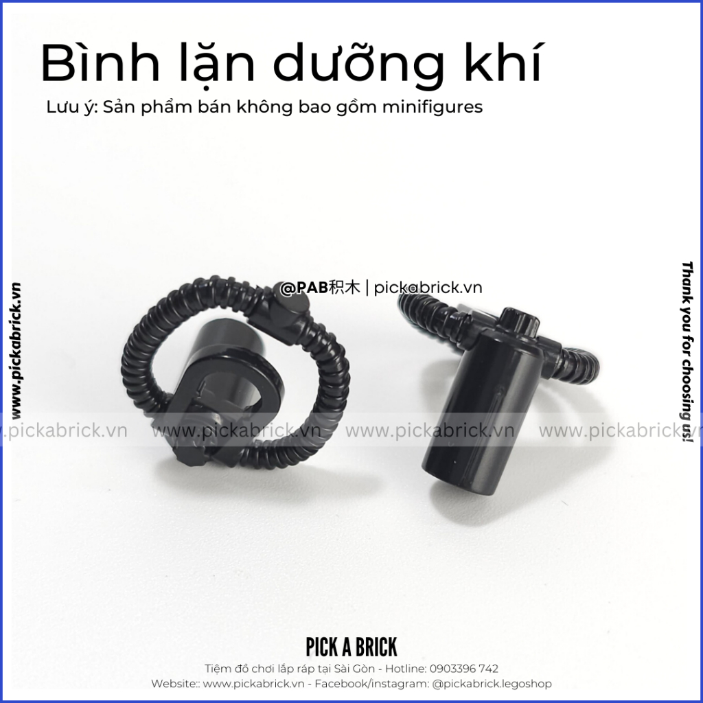 Bộ đồ lặn - Kính bơi Bình dưỡng khí Scuba Diving - Đồ chơi lắp ráp mô hình gạch MOC mũ nón cho nhân vật Minifigures SWAT