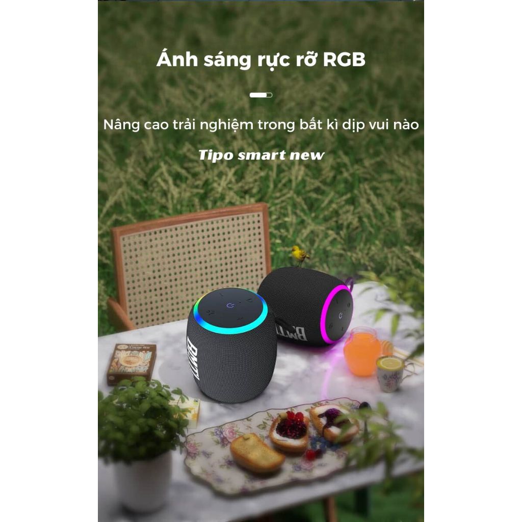 Loa Bluetooth Xdobo Rainbow Công Suất 15W Chống Nước IPX7 Chơi Nhạc 10H - Kết Nối 2 Loa 1 Lúc - BH 2 Năm