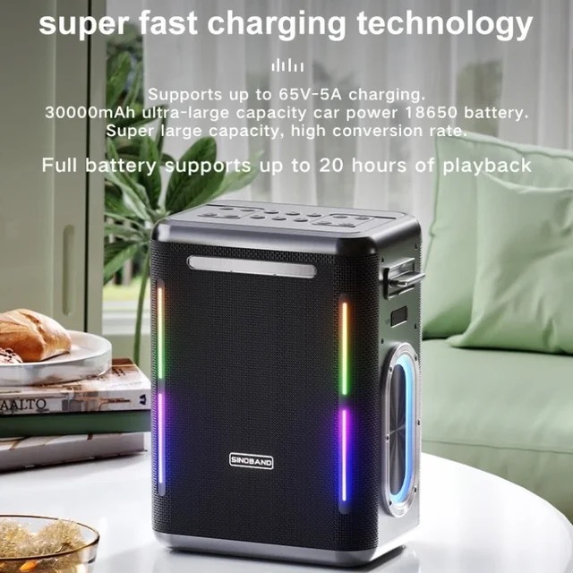 Loa Di Động Bluetooth Karaoke Xdobo PARTY 1981 Sông Suất 300W, Pin 30000mAh Âm Thanh Vòm 3D Hỗ Trợ Thẻ Nhớ USB, Jack 6.5