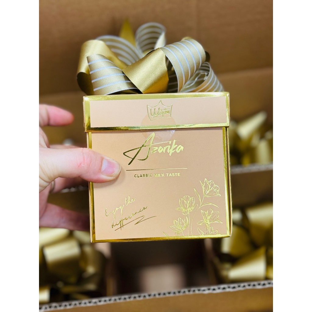 Kẹo socola Azorika nhập khẩu Ukraine-hộp 130g nhiều màu max đẹp,lại ngon phù hợp làm quà biếu,tặng