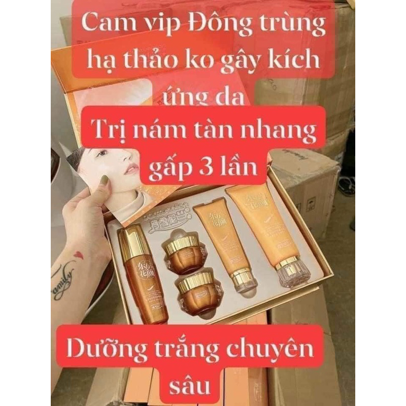 CHÍNH HÃNG -  Bộ Hoàng Cung 5in1 chính hãng tặng 3 miêng mặt nạ và 1 bộ thử