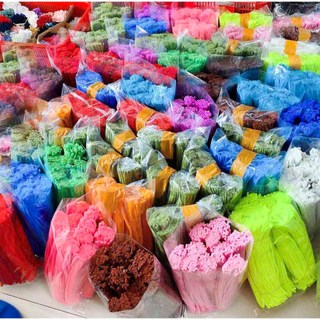 Kẽm nhung làm hoa bông giả nhiều màu thủ công handmade