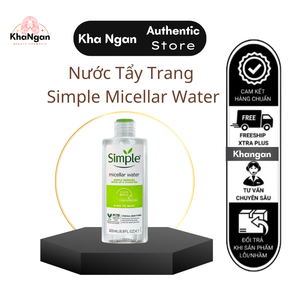 Nước tẩy trang Simple Kind to Skin Micellar Cleansing Water