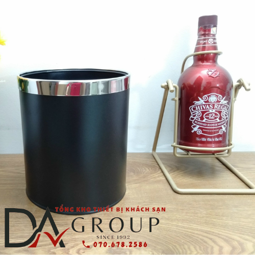 THÙNG RÁC INOX VĂN PHÒNG CAO CẤP DẠNG TRÒN 2 LỚP C-012