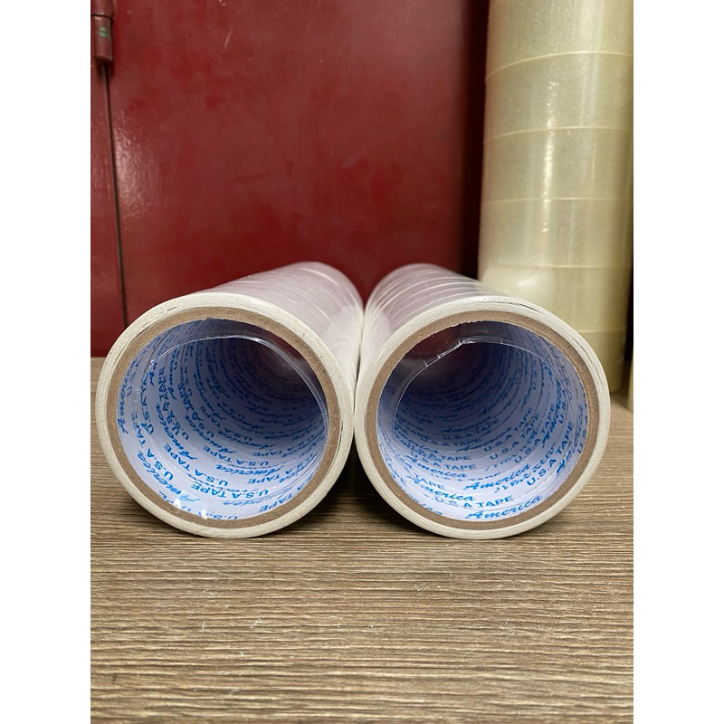 Băng keo 2 mặt trắng 12mm/24 cuộn, 24mm/12 cuộn, 48mm/6 cuộn độ dính cao.