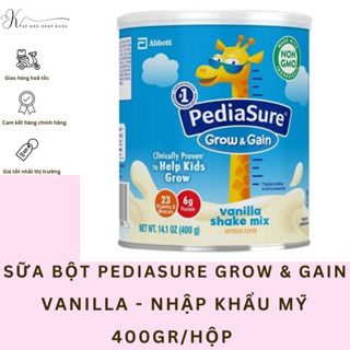 [DATE 2025] SỮA BỘT PEDIASURE GROW AND GAIN 400GR HƯƠNG VANI NHẬP KHẨU MỸ