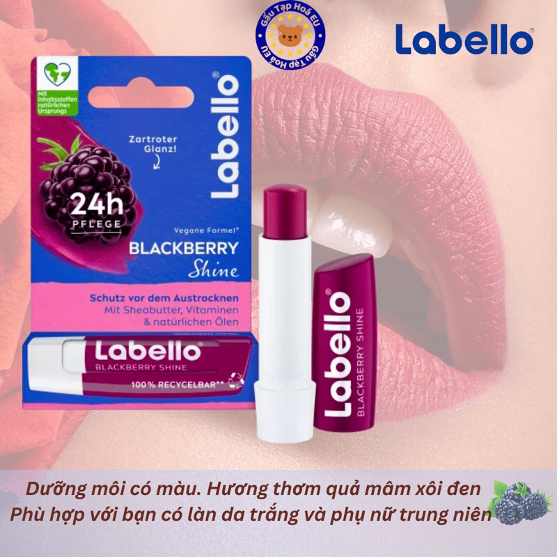 Son Dưỡng môi Labello có màu, không màu  mẫu mới 2023