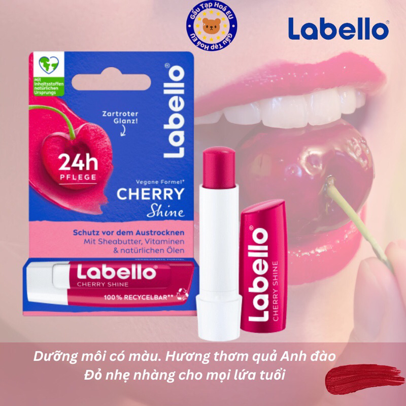 Son Dưỡng môi Labello có màu, không màu  mẫu mới 2023