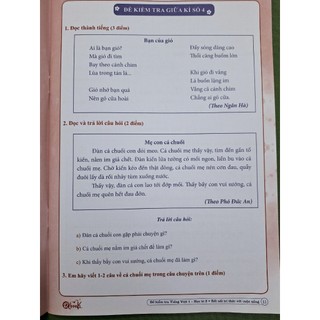 Sách- ĐỀ KIỂM TRA TIẾNG VIỆT 1 (học kì 2)