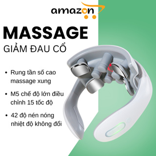 Máy massage cổ vai gáy xung điện kết 5 đầu rung mát xa thư giãn