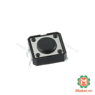 Nút nhấn 12x12mm cao 4.3mm 4 chân xuyên lỗ