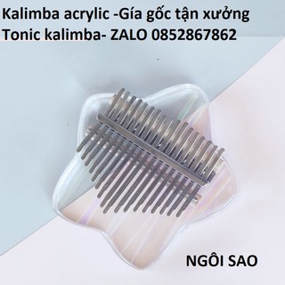 Đàn kalimba trong suốt calimba pha lê thump piano cầm tay Tonic 17 phím VHB-00515 Mẫu mới âm vang bao gồm đủ phụ kiện