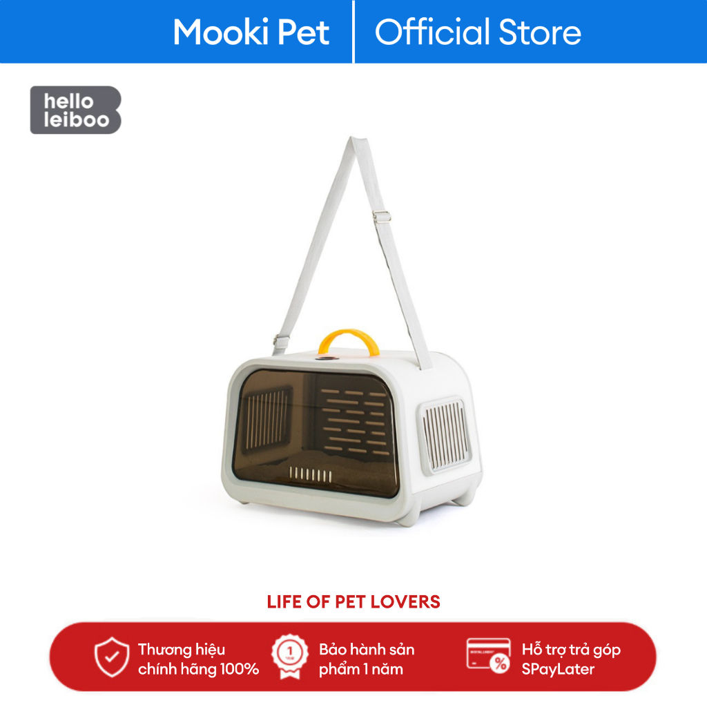 Lồng vận chuyển chó mèo dây đeo chéo thiết bị đo nhiệt độ theo dõi sức khỏe Mooki Pet
