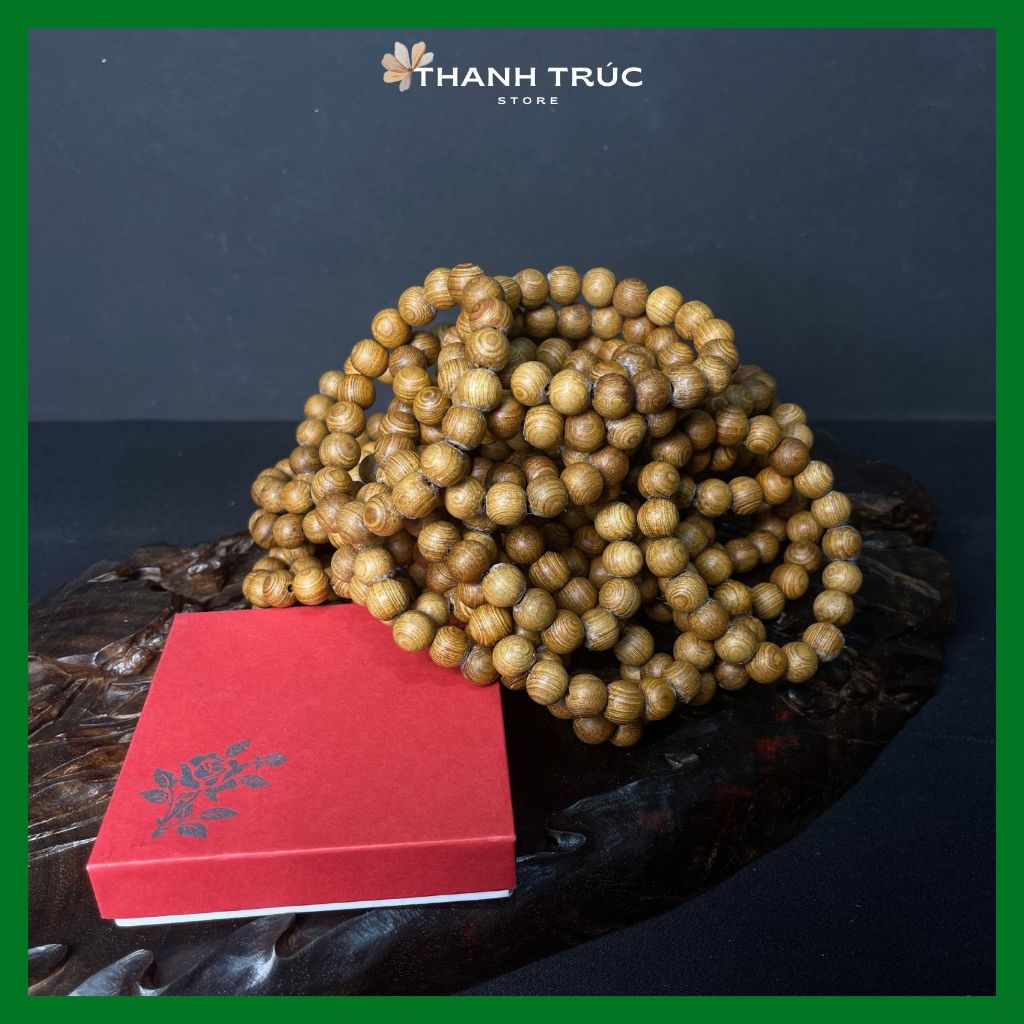 Vòng Gỗ Ngọc Am Hà Giang Vân Đẹp 12 Ly, Vòng Gỗ Thơm Tự Nhiên Nhiều Tinh Dầu Lên Tuyết