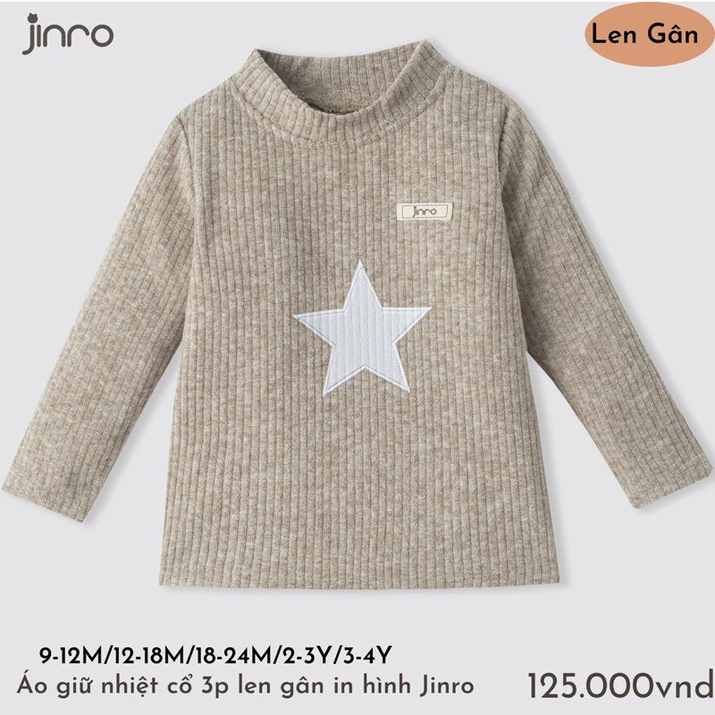 Áo giữ nhiệt chất nỉ dày Jinro dày ấm cho bé mùa thu đông