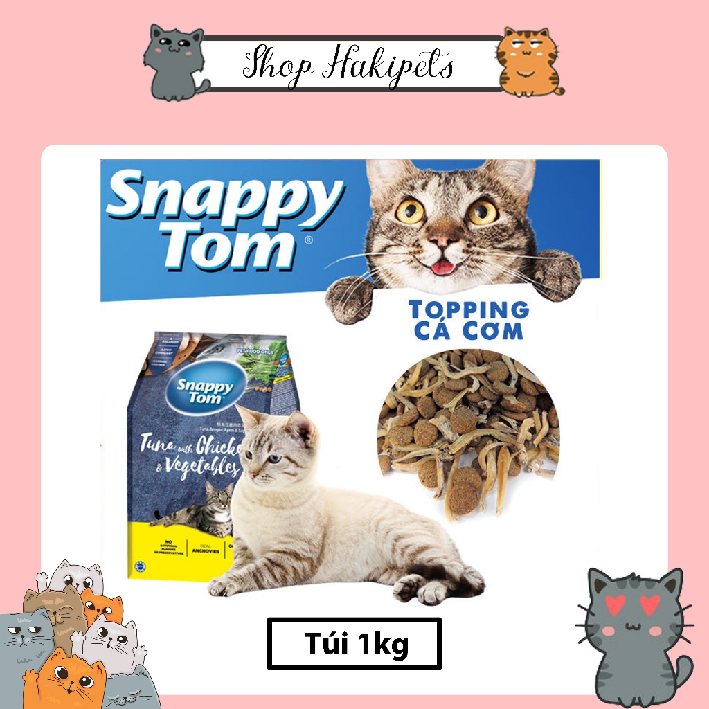 Hạt Snappy Tom cho mèo, Hạt cho mèo Snappy Tom mix Cá sấy, Hạt Snappy 1kg Cho Mèo
