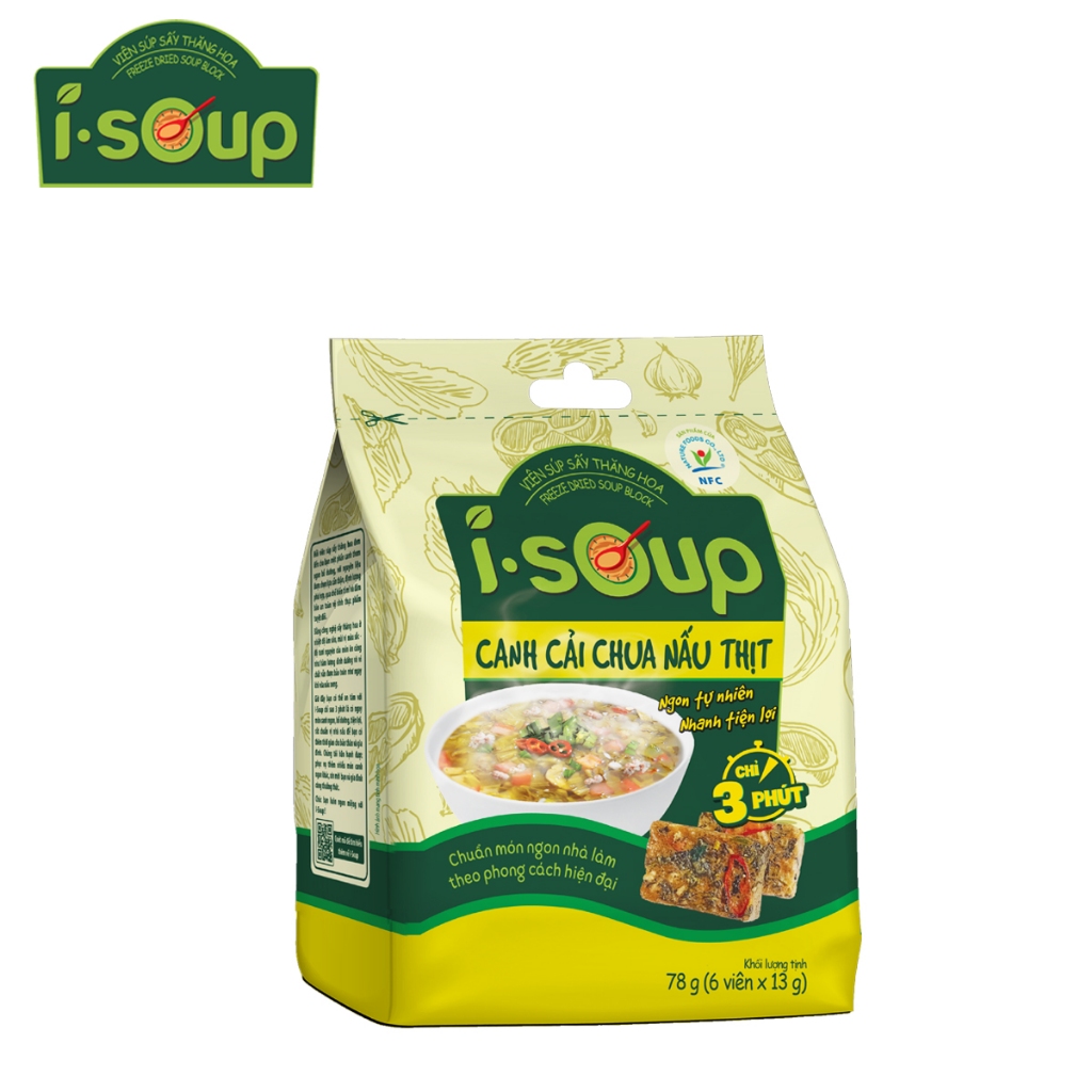 CANH CẢI CHUA NẤU THỊT PICKLED MUSTARD GREENS SOUP WITH PORK I.SOUP 78 GRAM