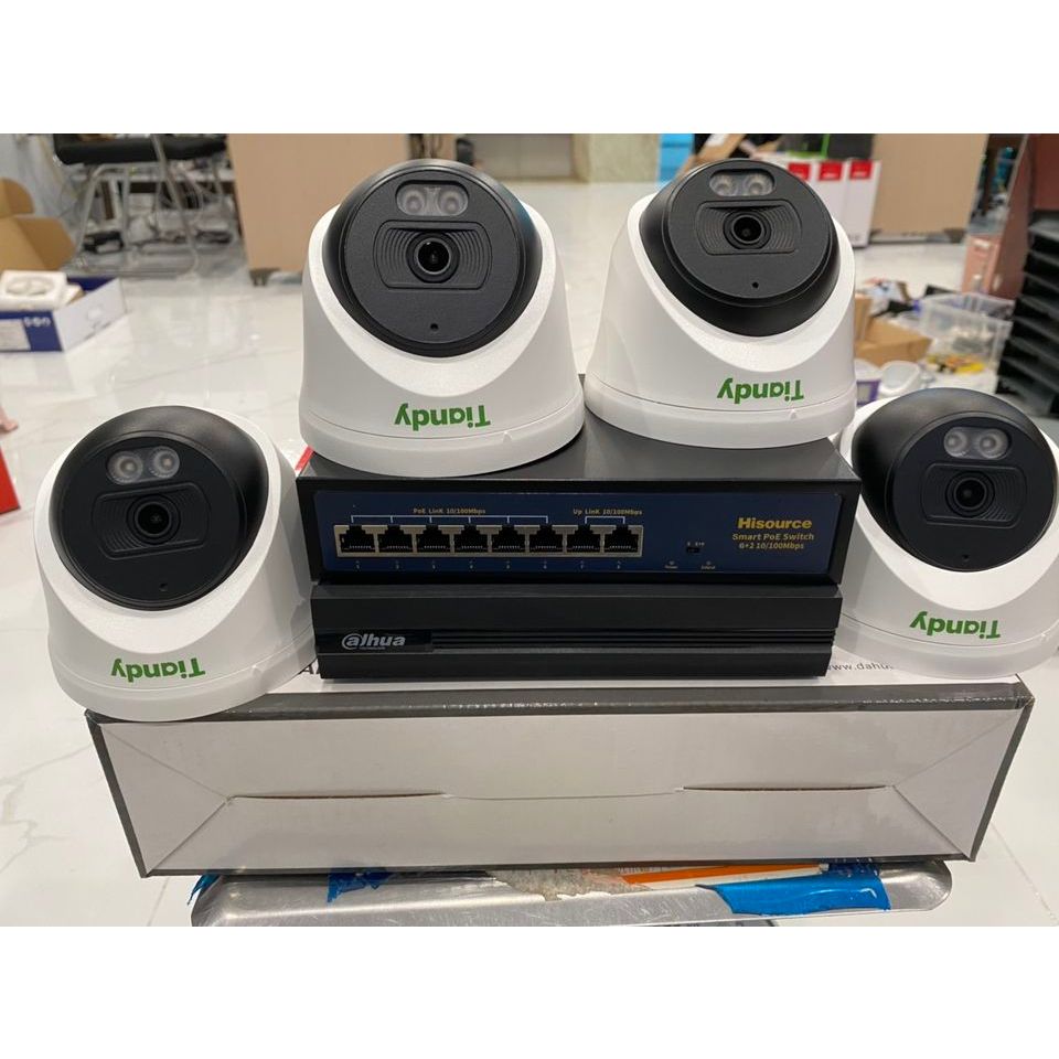 Camera Tiandy IPC 3MP - Full Màu Ban Đêm. POE + Mic thu âm...