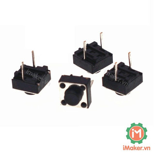 Nút nhấn 6x6mm cao 6mm 2 chân xuyên lỗ