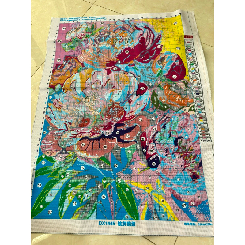 Tranh thêu 60*80cm 9CT VẢI KIM TUYẾN