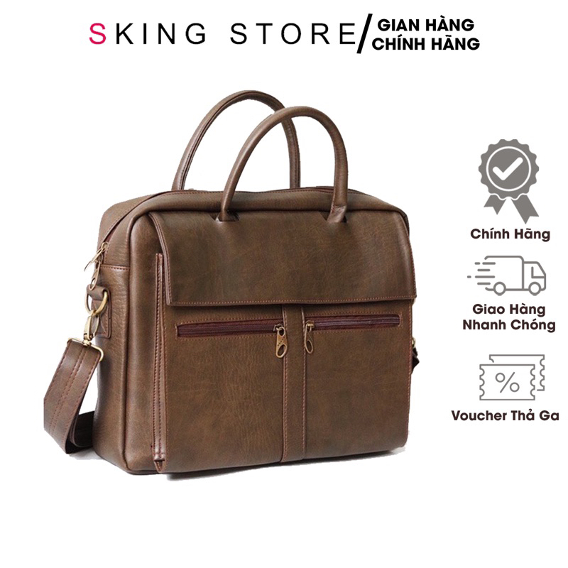 Túi công sở nam nữ, túi văn phòng da PU chống nước có ngăn laptop 15 inch - Kèm phiếu bảo hành