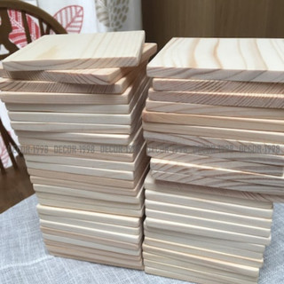 Tấm gỗ trang trí, Gỗ thông sáng màu để decor, DIY, Làm lót ly