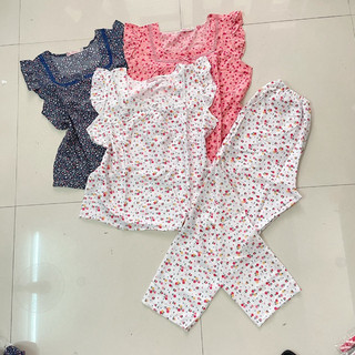 Đồ mặc nhà hoa nhí 9 tất size 55-70kg chất lụa thái mềm mịn mát khong nhăn