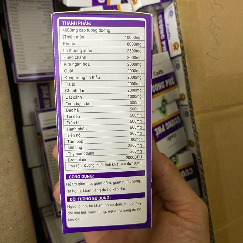 Siro ho CƯỜNG PHẾ Thiên môn cao lá thường xuân Horituss Chai 100ml