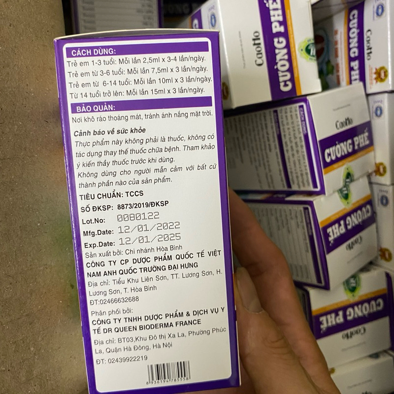 Siro ho CƯỜNG PHẾ Thiên môn cao lá thường xuân Horituss Chai 100ml
