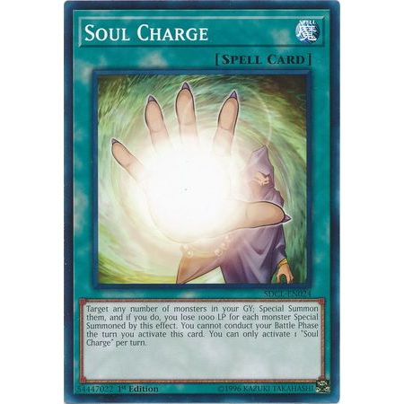 Thẻ bài Yugioh Soul Charge - SDCL-EN024 - Common 1st Edition