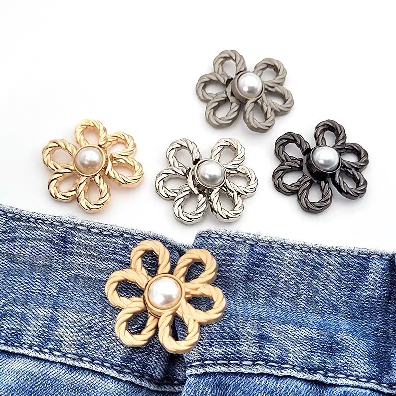 Ghim gài quần áo, ghim thu nhỏ eo quần hình Hoa