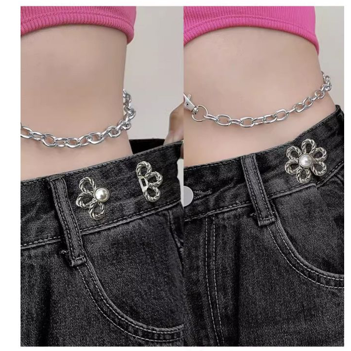 Ghim gài quần áo, ghim thu nhỏ eo quần hình Hoa