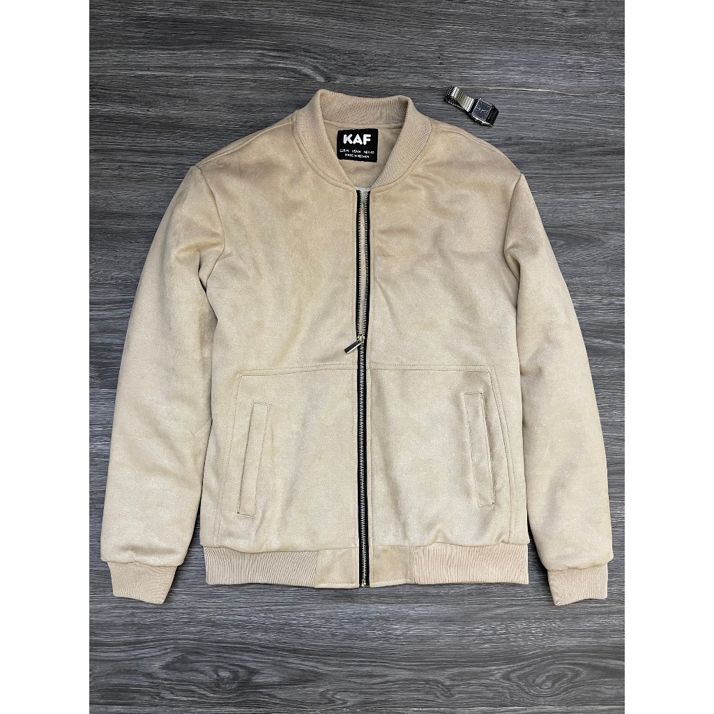 Áo khoác nam da lộn tay chun bomber ,khoác da lộn trần trám cao cấp dày dặn giữ nhiệt tốt, trẻ trung MANZO K01