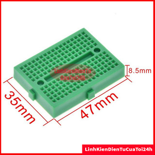 Breadboard MB-102 170 Lỗ 35x47mm (Board test, cắm linh kiện, bo test, bảng mạch thử nghiệm )
