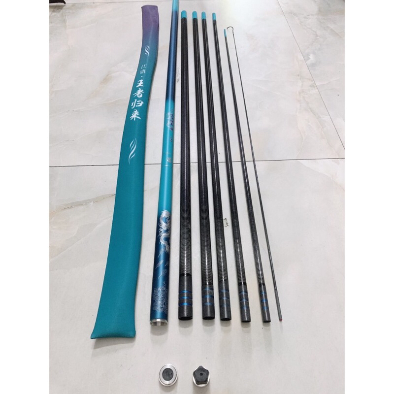 Cần câu tay 6h dài 6m3 bạch long chi vương cần tải cá 1 đến 9kg thoải mãi tặng 1 ngọn phụ