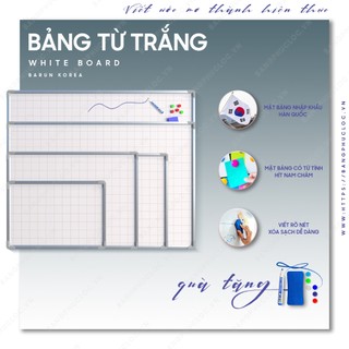 Bảng từ trắng_Bảng viết bút lông_Bảng trắng viết bút dạ_Bảng dạy học [Tặng bút lông + Bông Lau + Nam Châm]