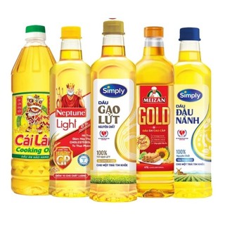 Dầu ăn simply. neptune, tường an, cái lân, mezan 1 lít date mới