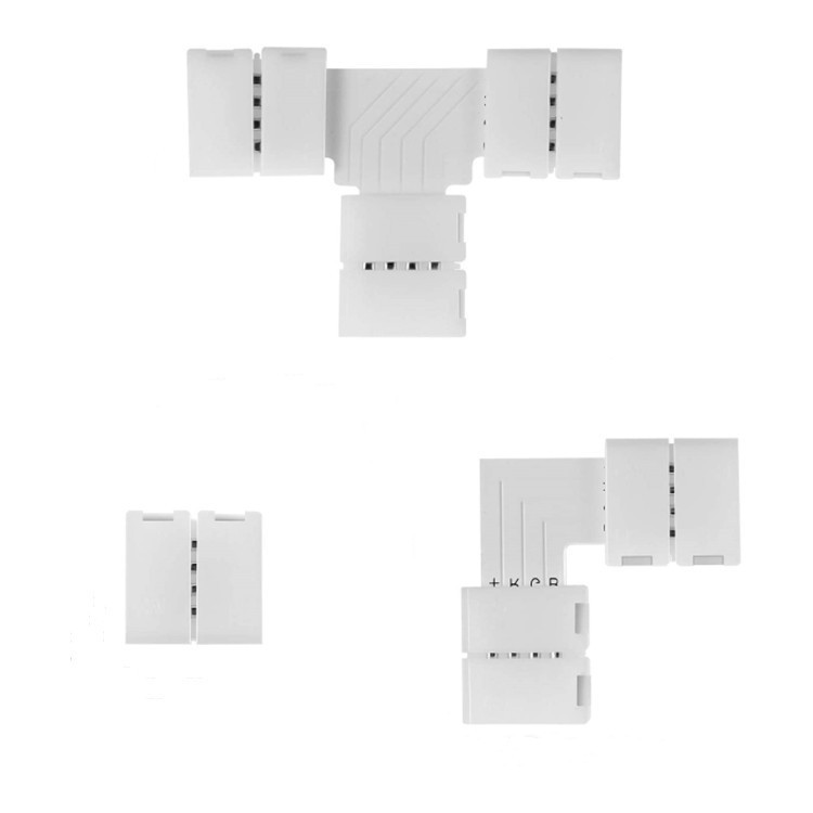 Kẹp nối nhanh, kẹp bẻ góc, nối Led không cần hàn mạch 4P rộng 10mm, mạch Led 5050 RGB...