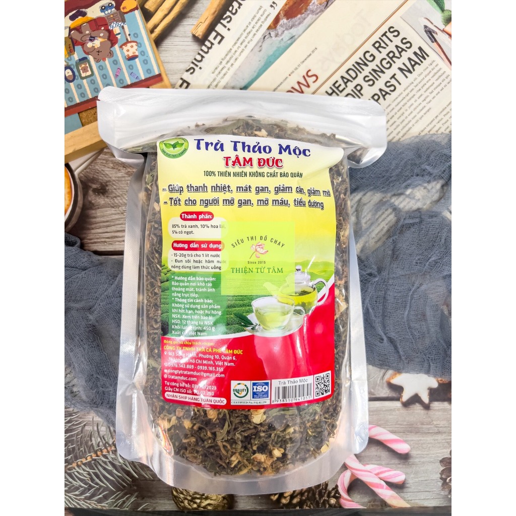 Trà Thảo Mộc Hồng Sâm Tâm Đức 450G