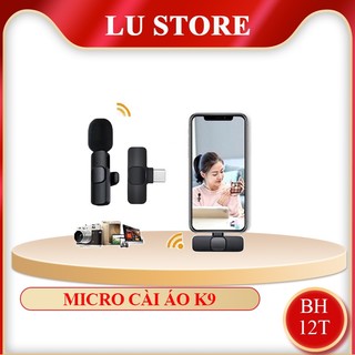 Micro thu âm không dây cài áo K8 - K9, - Khử Tiếng Ồn Cao Cấp - Khoảng Cách 20m