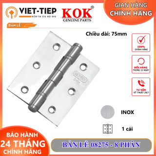 Bản lề việt tiệp 08275 bản lề lá dài 75mm rộng 64mm inox được phân phối chính hãng kok