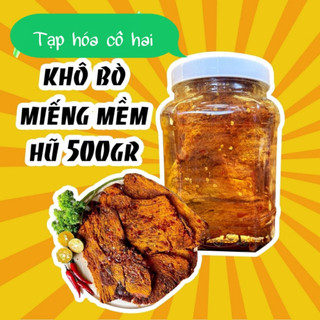 Khô bò sợi Khô bò xé miếng loại ngon, hũ pet 500gr