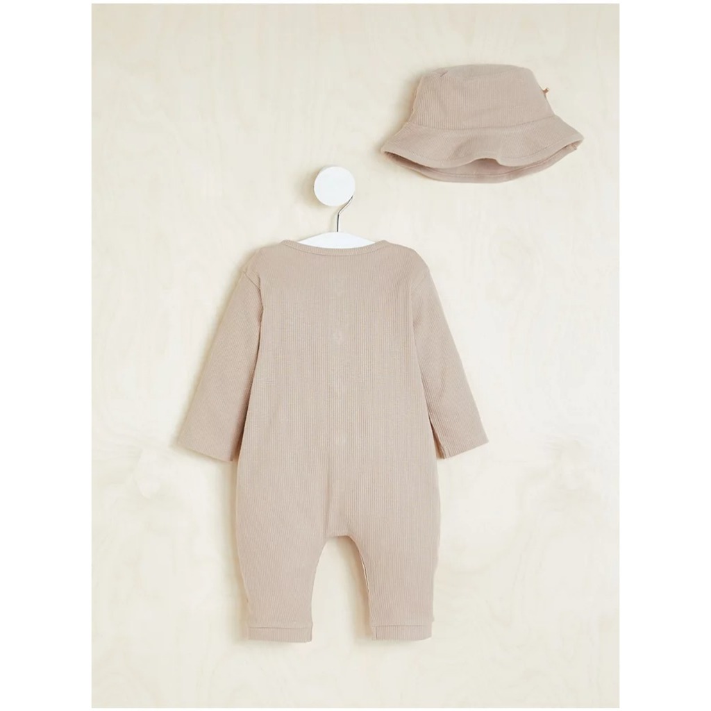 Bộ romper liền kèm mũ nâu dòng cao cấp Billie Faiers George_hàng chính hãng auhthentic