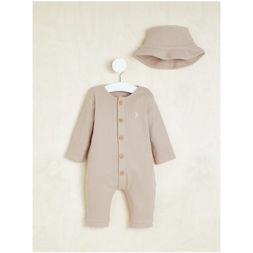 Bộ romper liền kèm mũ nâu dòng cao cấp Billie Faiers George_hàng chính hãng auhthentic