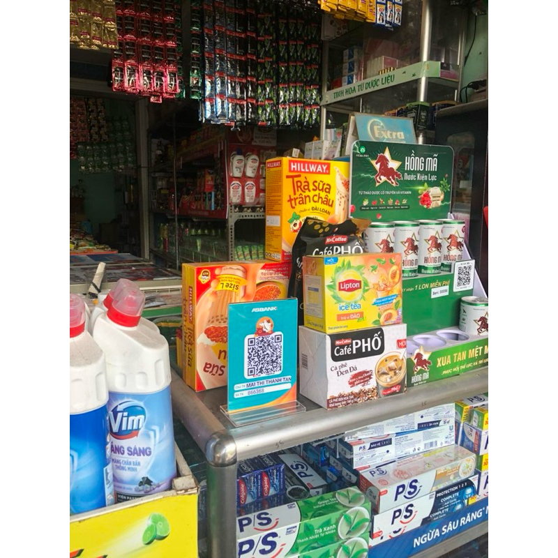 QR CODE Ngân Hàng kèm chân đế